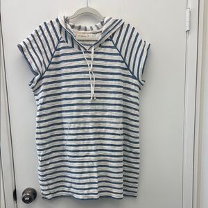 Max Studio Size XL Blue and White Swim Coverup